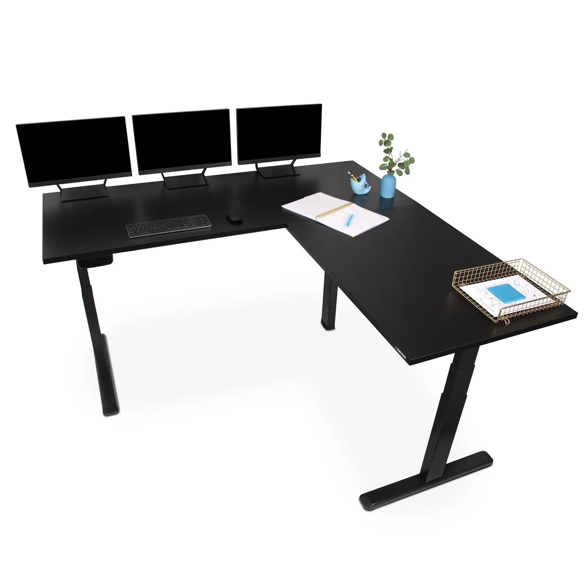 Tranzendesk Power Electric L-Shaped Standing Desk